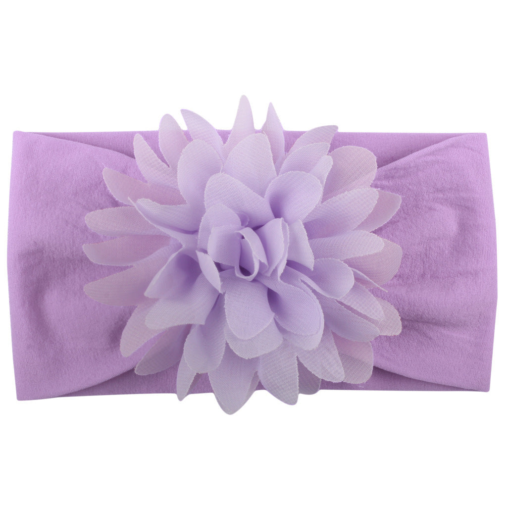 Adorable Princess Headband with Creative Chiffon Flower for Babies