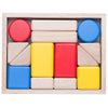 14-Piece Colorful Wooden Blocks Playset for Toddlers and Kids