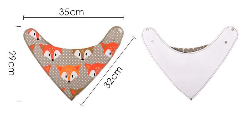 Set of 4 Printed Arrow, Wave, and Triangle Pattern Cotton Bandana Baby Bibs and Burp Cloths