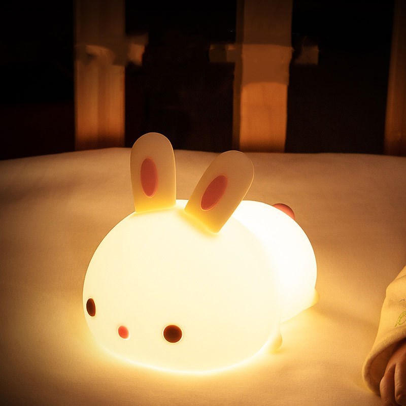 Colorful silicone Rabbit night lights