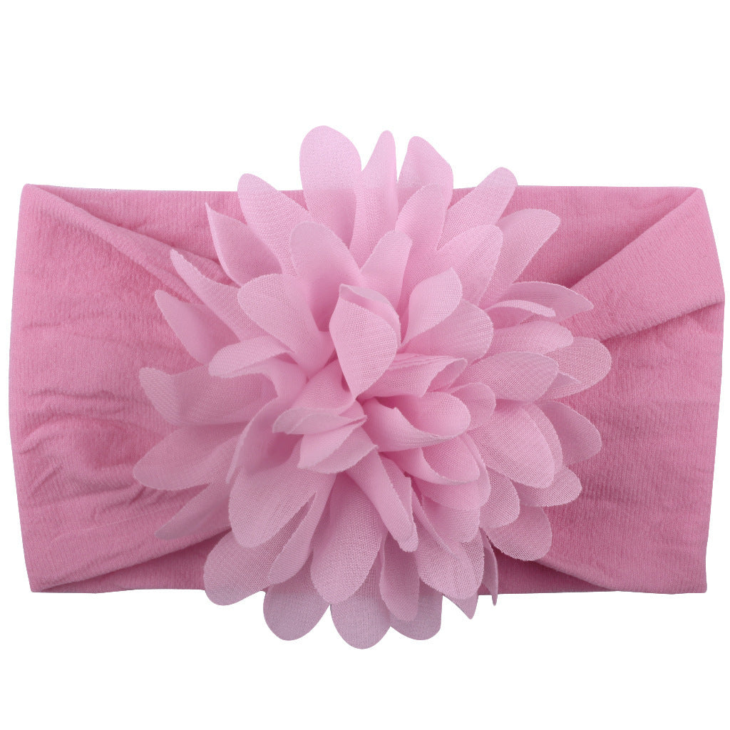 Adorable Princess Headband with Creative Chiffon Flower for Babies