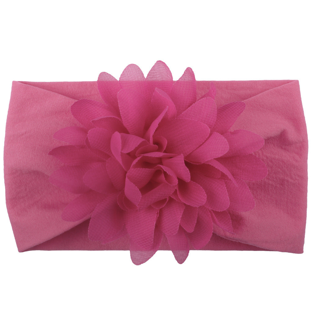 Adorable Princess Headband with Creative Chiffon Flower for Babies